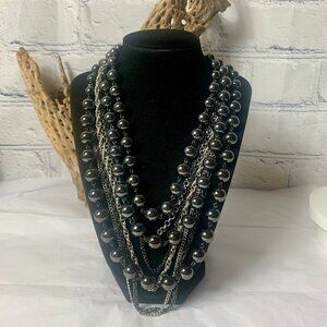 Hematite Chain Strand Necklace 18 Inch